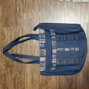 Canyon Sky Denim Tote / Shoulder Bag